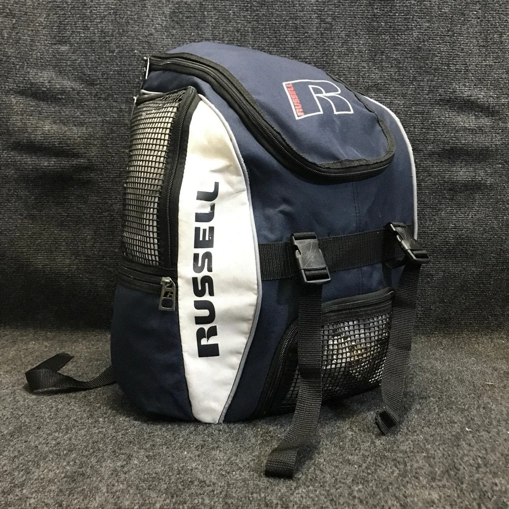RUSSELL Athletic 116660WR-NVY Navy Blue & White Sports Backpack / Gym Swim Bag